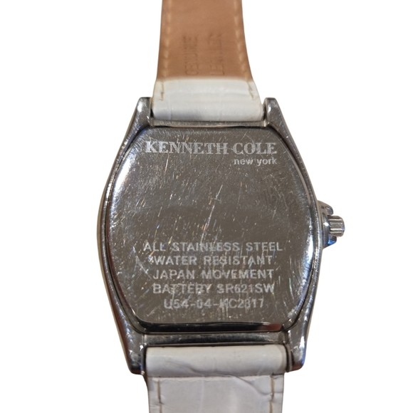 Kenneth Cole Watch KC2344 Two Sub Dials White Leather Band main image 5